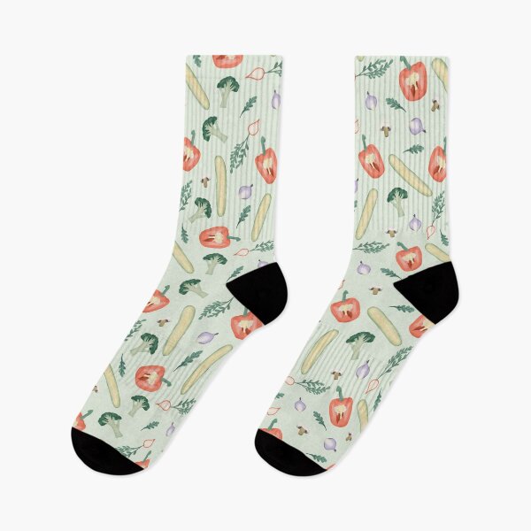 Item preview, Whimsical Green Vegetable Illustration Pattern designed and sold by Aimee Gray.
