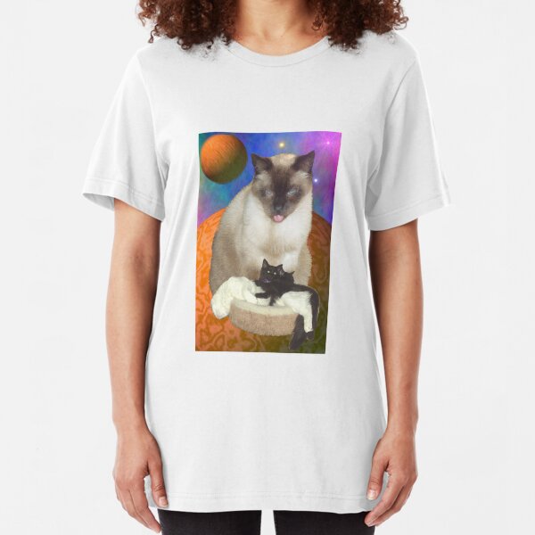 Cats in Space 8 Slim Fit T-Shirt