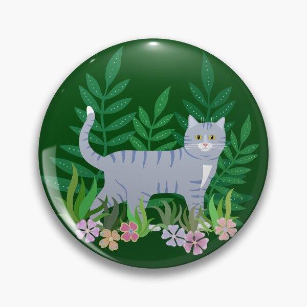 Item preview, Grey Cat in a Garden designed and sold by OutOfNowhere.