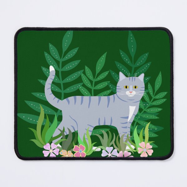 Item preview, Grey Cat in a Garden designed and sold by OutOfNowhere.