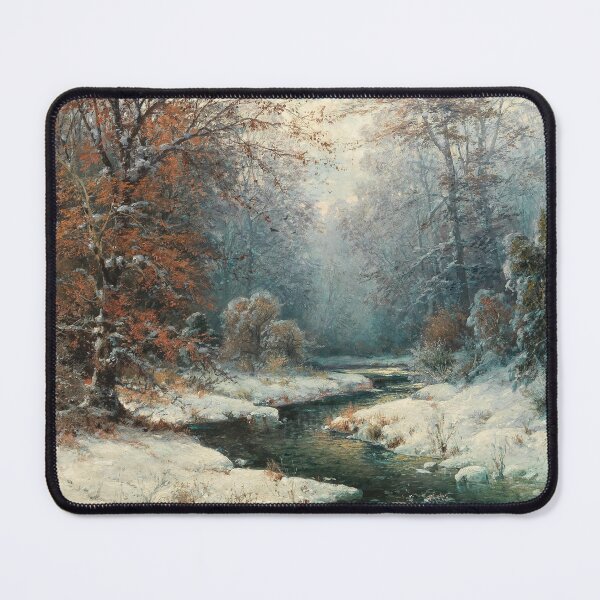 Item preview, A Wintry River Landscape by Adolf Kaufmann  designed and sold by Amanda1775.