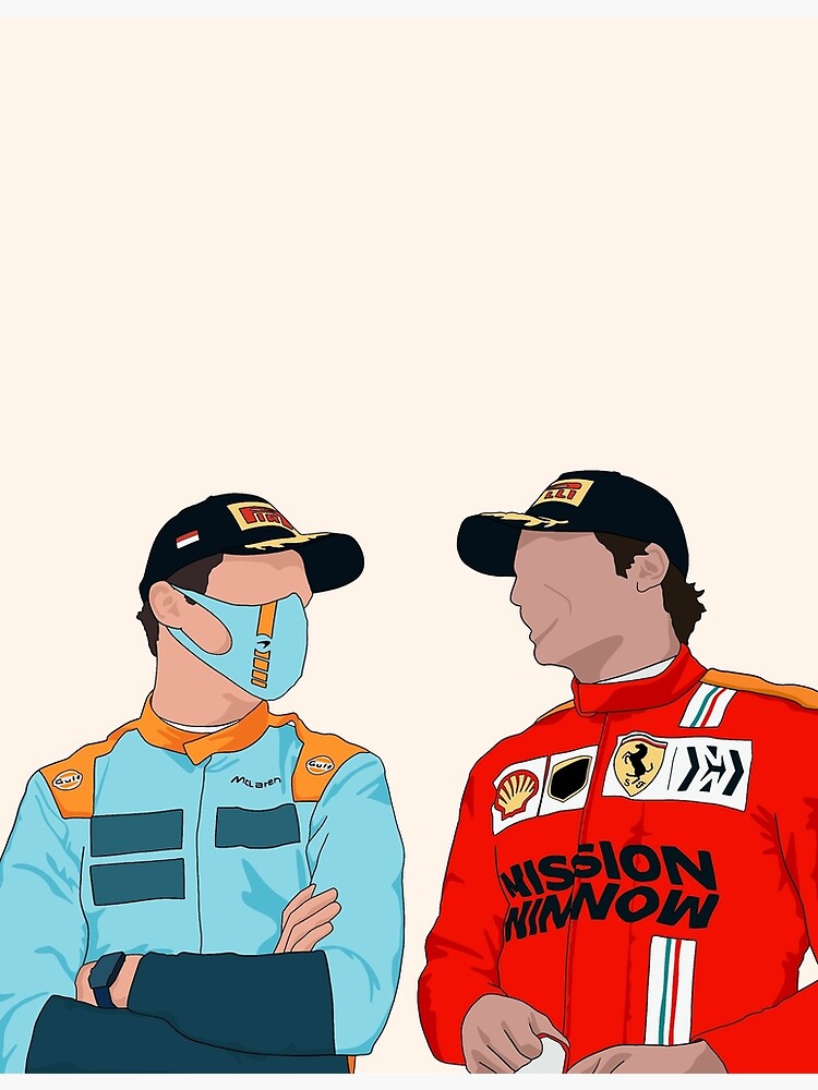 "Lando Norris & Carlos Sainz" Art Print for Sale by emilysim1416