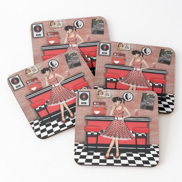 Item preview, Rockabilly girl in American Diner designed and sold by Milamara.