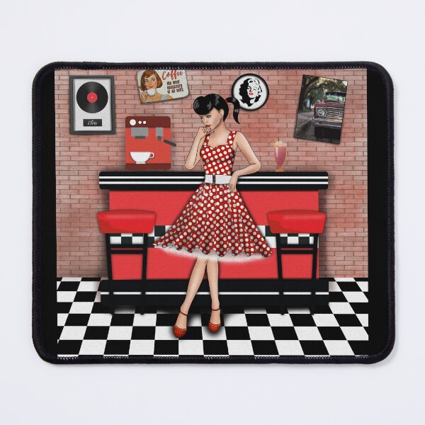 Item preview, Rockabilly girl in American Diner designed and sold by Milamara.