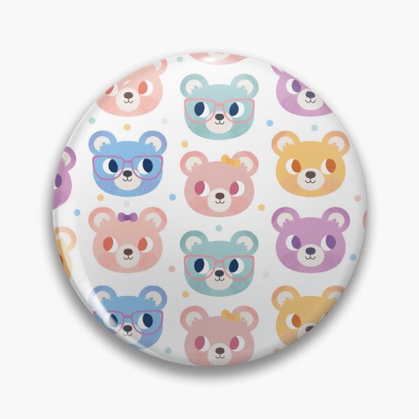 Item preview, Cute Bear Faces Pattern designed and sold by Claire Stamper.
