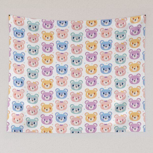 Item preview, Cute Bear Faces Pattern designed and sold by Claire Stamper.
