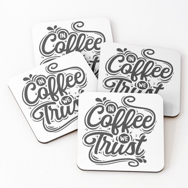 Item preview, in coffee we trust design designed and sold by designsmaster99.