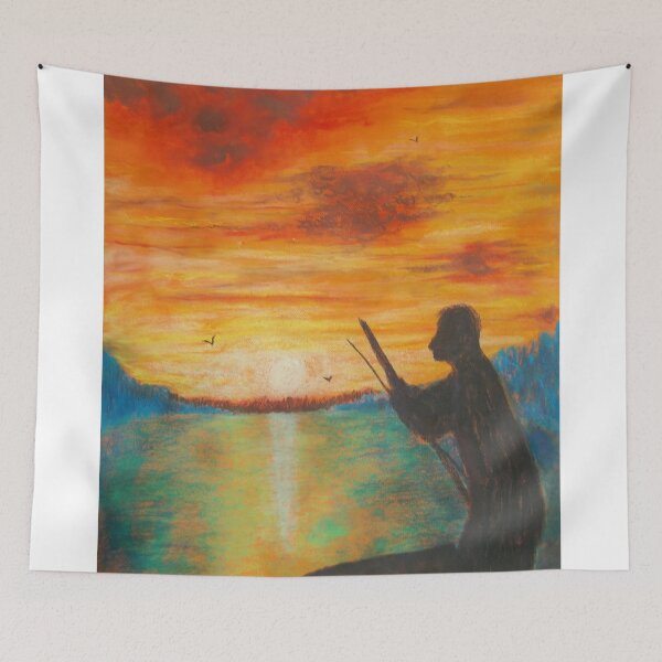 Item preview, Boatman at sunset designed and sold by George Hutton Hunter.