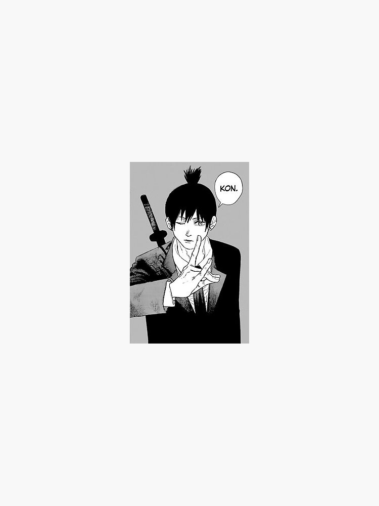 "Aki Kon Devil Chainsaw Man Sticker" Sticker by trinityleigh Redbubble