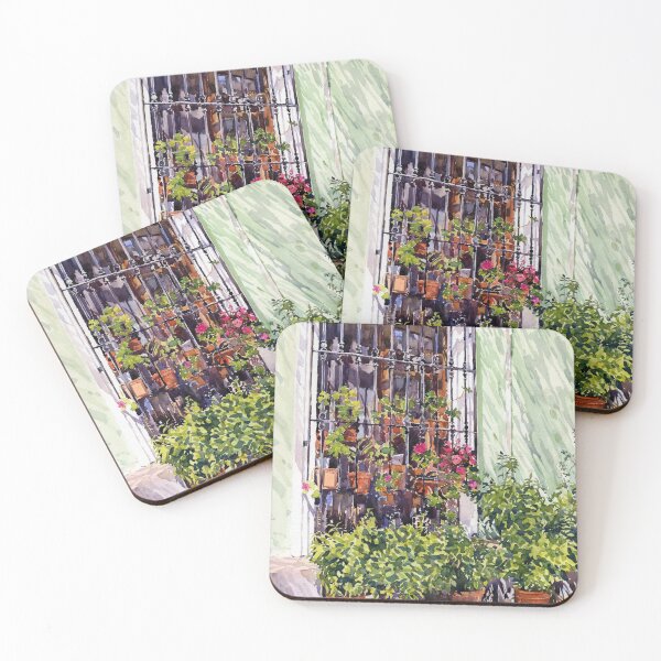 Item preview, Window with flowerpots and cat, Bentarique. designed and sold by Margaret Merry.
