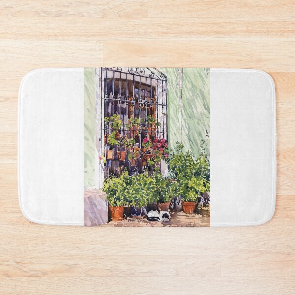 Item preview, Window with flowerpots and cat, Bentarique. designed and sold by Margaret Merry.