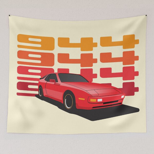 Item preview, 1986 Porsche 944 illustration designed and sold by blackdogshop.