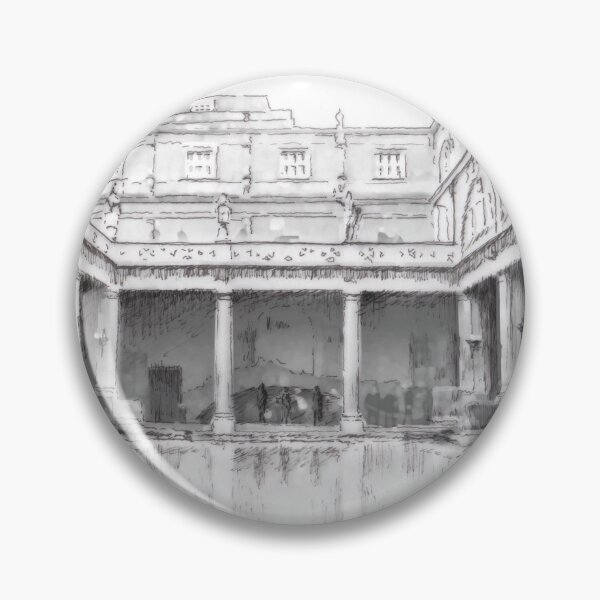 Item preview, Roman Baths - Grayscale designed and sold by Sparrowrrr.