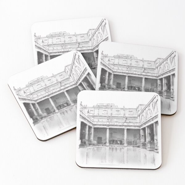 Item preview, Roman Baths - Grayscale designed and sold by Sparrowrrr.