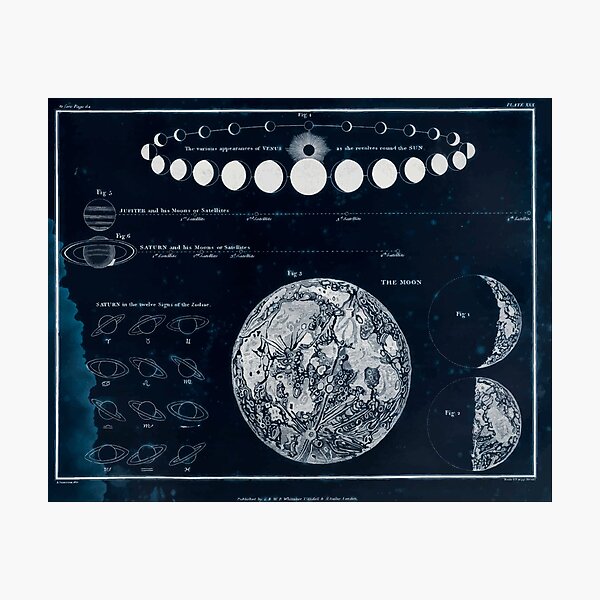 Alexander Jamieson A Celestial Atlas 1822 Plate 30 Astronomy Constellations Inverted Photographic Print