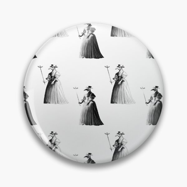 Item preview, Lady Plague Doctor (black and white pattern on white) designed and sold by Alex Tal.