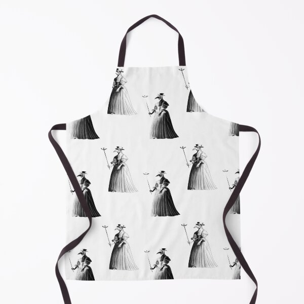 Item preview, Lady Plague Doctor (black and white pattern on white) designed and sold by Alex Tal.