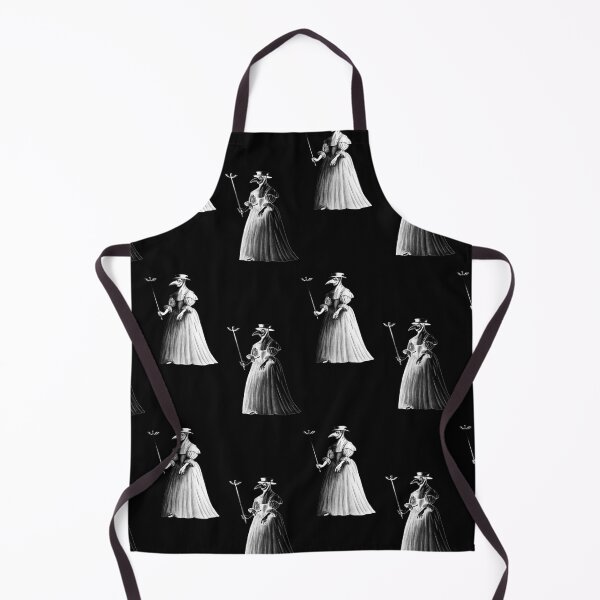 Item preview, Lady Plague Doctor (black and white pattern on black) designed and sold by Alex Tal.