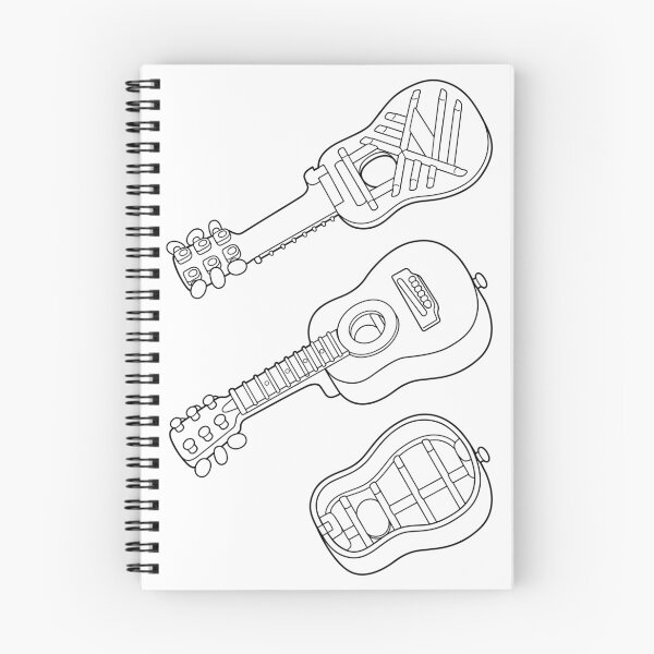 Item preview, Luthier Guitar Structure Line Drawing designed and sold by taylorcustom.