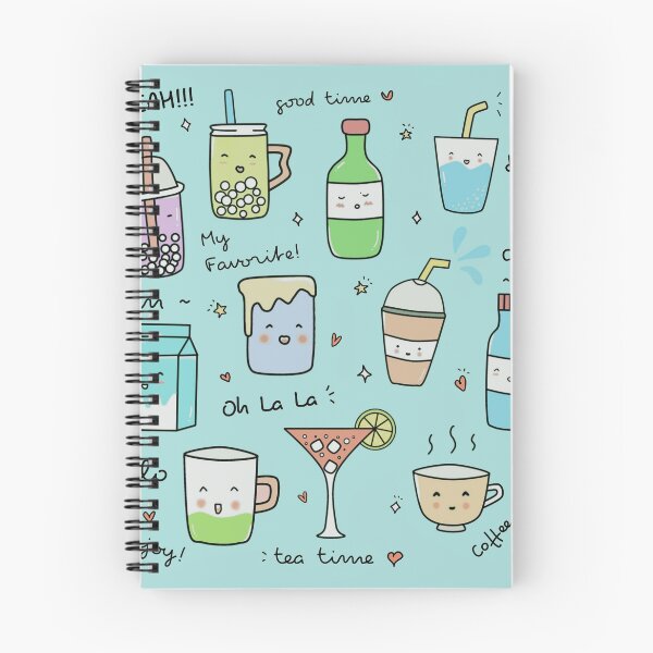 Item preview, Cute Drinks with Faces - Pattern designed and sold by TheEndlessStore.