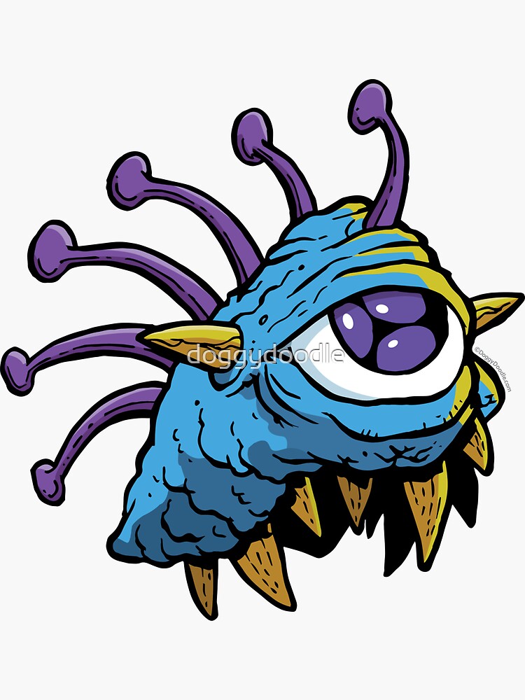 "Flying Eye Monster" Sticker for Sale by doggydoodle Redbubble