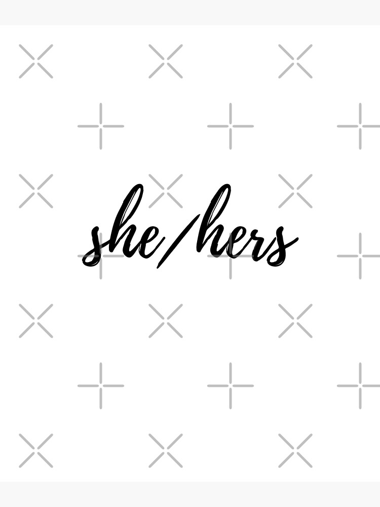LGBTQ+ GenderNeutral Pronouns She/Her Premium Matte Vertical Poster