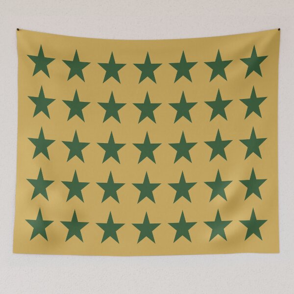 Item preview, Medium PINE GREEN STARS on GOLD designed and sold by RachelMacht.