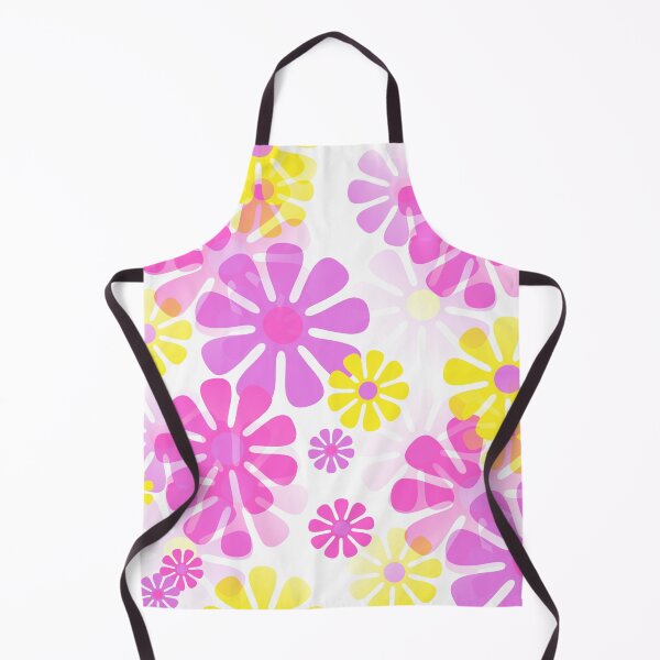 Item preview, 60's Retro Groovy Mod Flowers in Purple, Pink and Yellow - Abstract designed and sold by MellowCat.