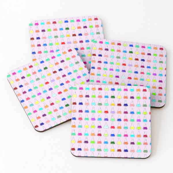 Item preview, Kaleidoscope of Flasks - Bubblegum Pink Background designed and sold by Artsy-Chemist.