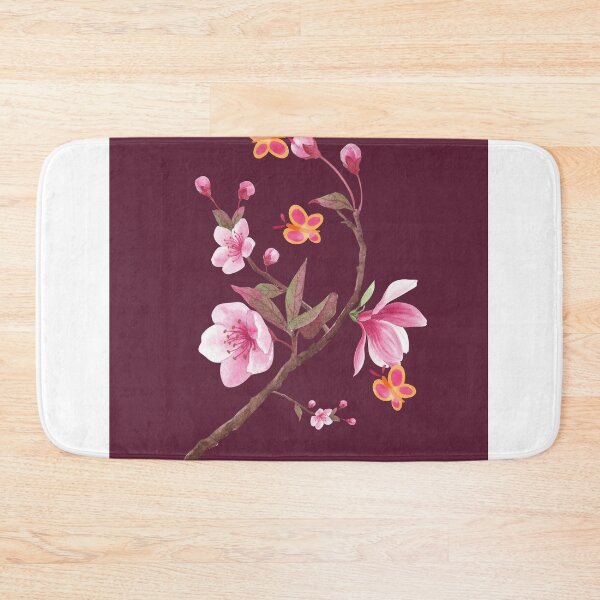 Item preview,  colorful and neat elegant pretty Flower and butterflies shower curtain  gift for wife gift for gilfriend gift for flower lovers for botanists gift for gardeners  designed and sold by GhostAmine.