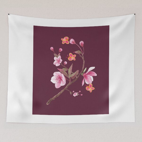Item preview,  colorful and neat elegant pretty Flower and butterflies shower curtain  gift for wife gift for gilfriend gift for flower lovers for botanists gift for gardeners  designed and sold by GhostAmine.