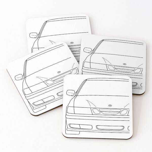 Item preview, Saab 9-3 1998-2003 black lines designed and sold by EdimDesign.