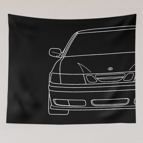 Artikelvorschau, Saab 9-3 1998-2003 weiße Linien entworfen und verkauft von EdimDesign.