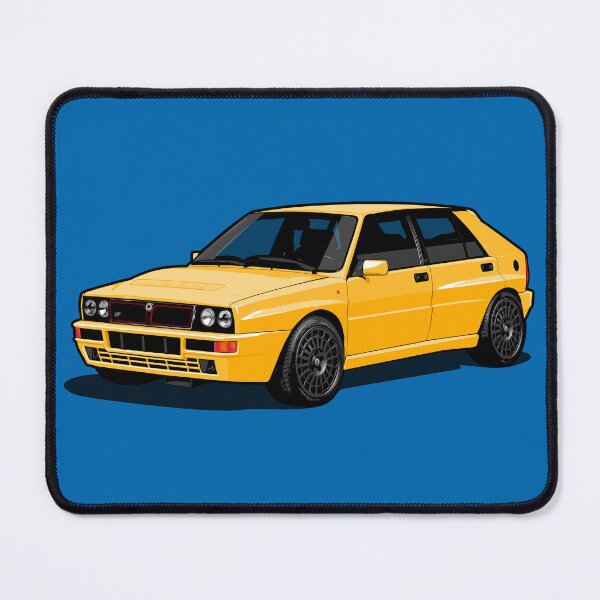 Item preview, 1992 Lancia Delta Integrale Evoluzione HF yellow designed and sold by SketchNinja.