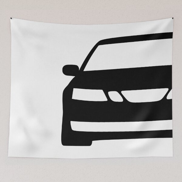 Artikelvorschau, Saab 9-3 2003-2014 schwarze Silhouette entworfen und verkauft von EdimDesign.