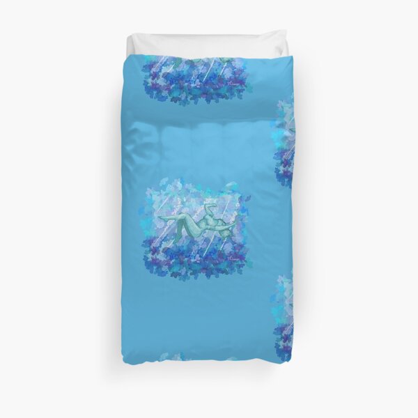 Untitled Blue Woman in Water Duvet Cover
