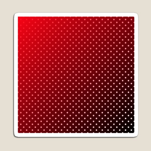 Carmine Red White and Black Faded Polka Dots Magnet