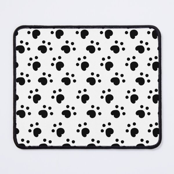 Item preview, Doggy cute paw pattern black and white DOg Mat for entrance gift for mom for dog dad dog lovers designed and sold by GhostAmine.