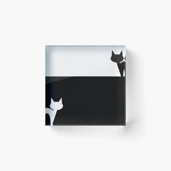 Item preview, Cat Shadow Black and White designed and sold by JustCoolShop.