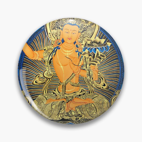 Item preview, Mandala 102 Bodhisattva Manjushri Gold Blue Thangka designed and sold by GuyBlank.