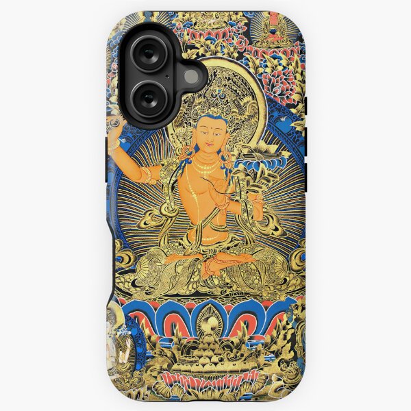 Item preview, Mandala 102 Bodhisattva Manjushri Gold Blue Thangka designed and sold by GuyBlank.