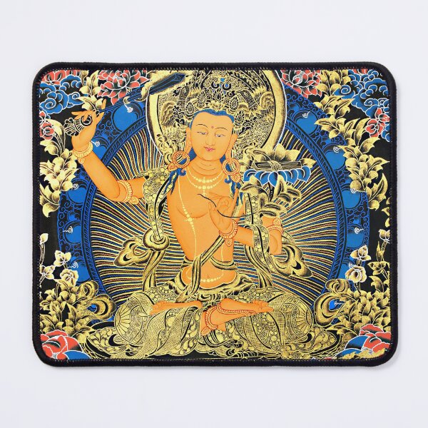 Item preview, Mandala 102 Bodhisattva Manjushri Gold Blue Thangka designed and sold by GuyBlank.