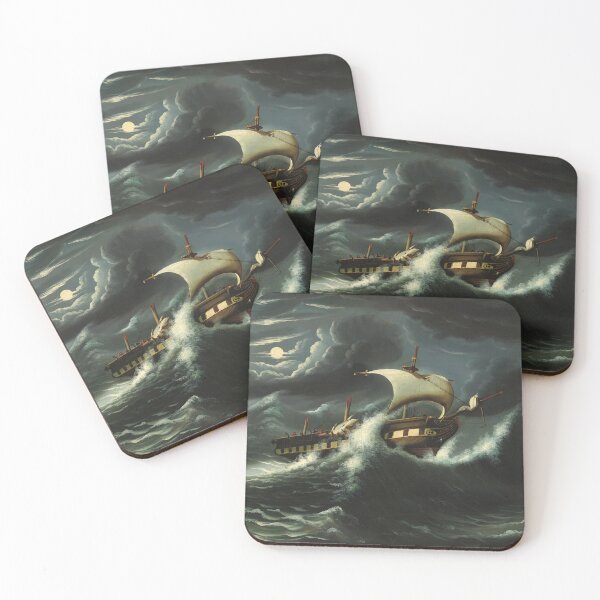 Item preview, Storm Tossed Frigate | Thomas Chambers | Navy Sailing Art designed and sold by CJET.