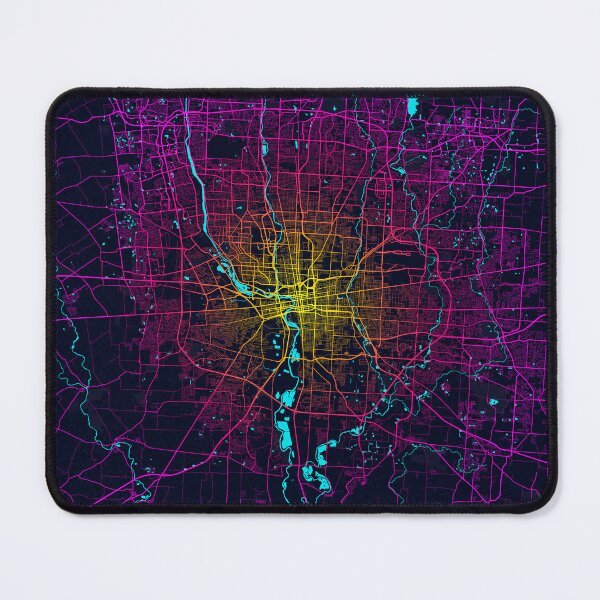 Item preview, Columbus City Map of Ohio, USA - Neon designed and sold by deMAP.