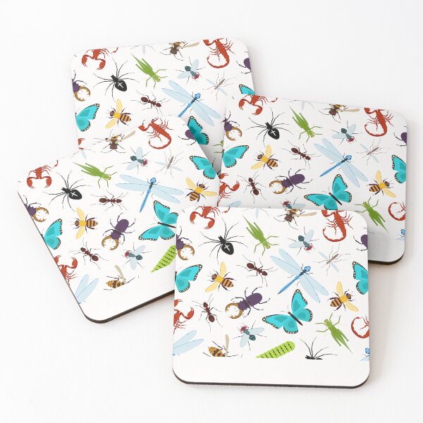 Item preview, Lady bug, Grasshopper, Scorpion, beetle and blue butterfly designed and sold by Sam Artist.