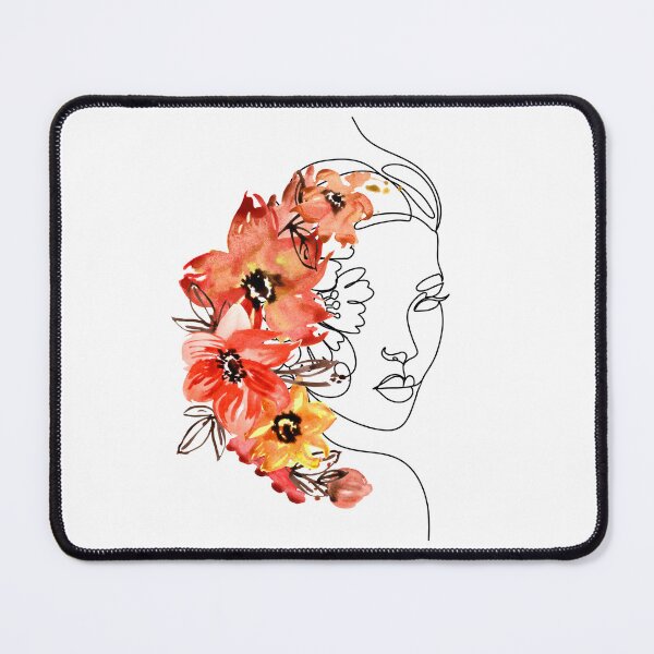 Item preview, Fiery Red Orange Yellow Flower Girl Design designed and sold by CreativNode.