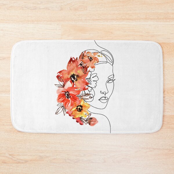 Item preview, Fiery Red Orange Yellow Flower Girl Design designed and sold by CreativNode.