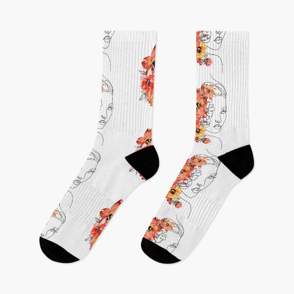 Item preview, Fiery Red Orange Yellow Flower Girl Design designed and sold by CreativNode.