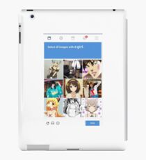 select all images with a girl iPad Case/Skin