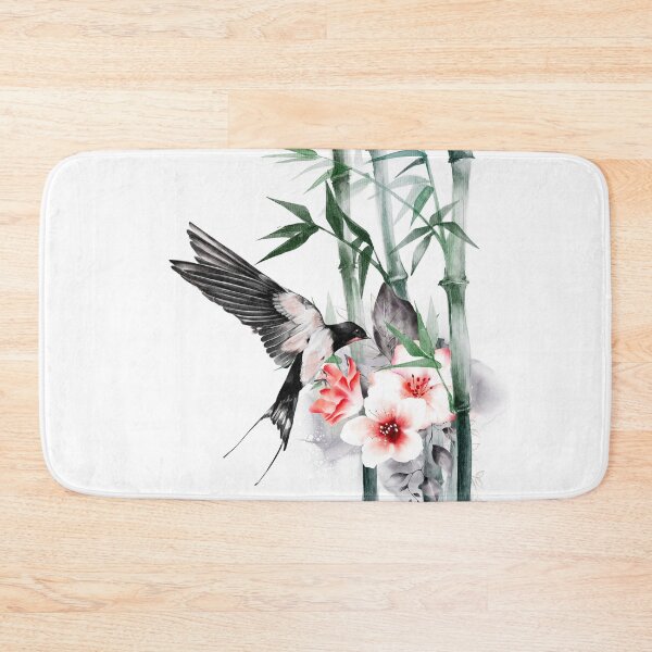 Item preview, Swallow with Bamboo and flowers designed and sold by RonelBroderick.
